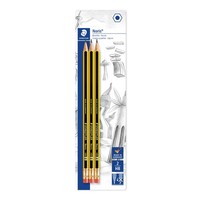 Bleistifte Hb Staedtler Noris 3Er Set Bruchfest Mit Radiergummi, Schulbedarf