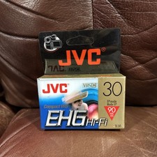 JVC Compact 90 min VHS EHG Hi-Fi VHS C Camcorder Cassette Tape TC-30 New Sealed