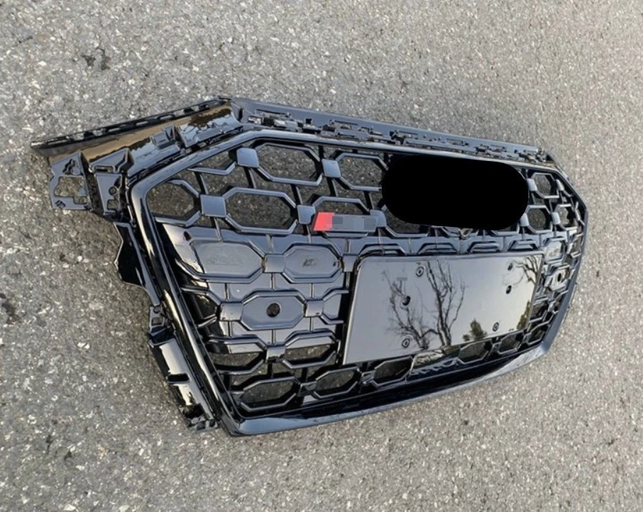 Parrilla delantera de malla de panal negra para Audi A3 S3 RS3 2021-- 2022 Foto 4 de 4