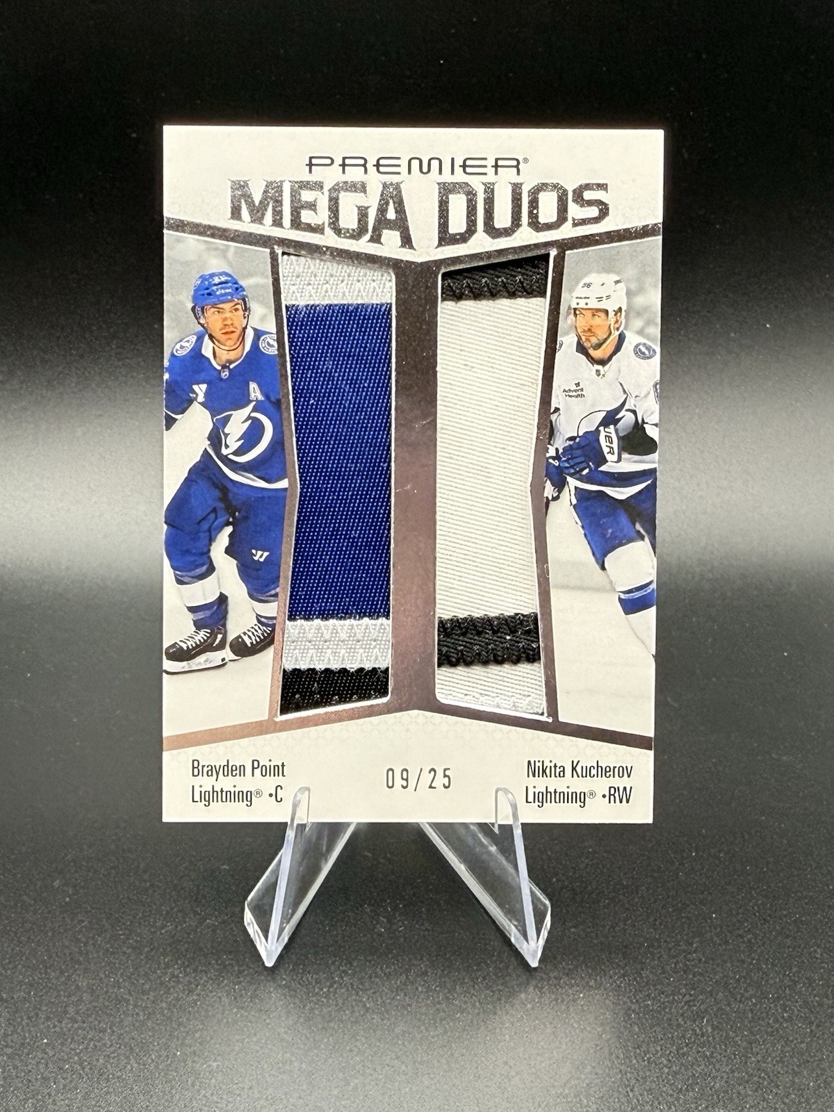 25-26 Upper Deck Premier Mega Duos Brayden Point Nikita Kucherov Dual Patch /25