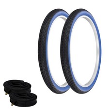 PRO TIRES 24 x 2.125 BLACK/BLUE P-123A W/ HEAVYDUTY TUBES