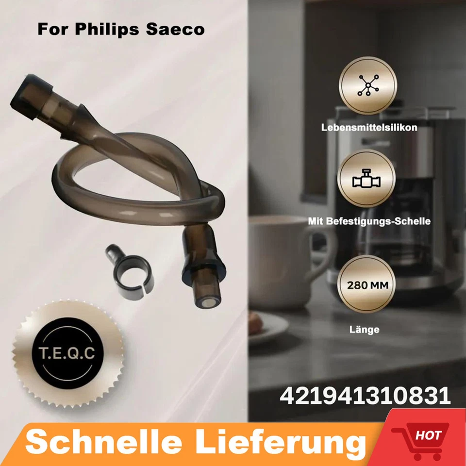 MARKENLOS Manguera de leche para Saeco SM7580 Xelsis / EL24 cafeteras automáticas recipiente de leche