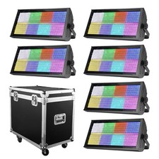 6Pack 1000W 960LED Wall Wash Light Strobe RGBW DMX Stage DJ Light W/case