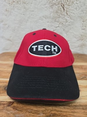 Tech Tire Repairs Hat Trust Tech Strapback Cap Red Black Visor