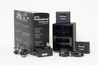 Exc Lexar Prof Workflow HR1 Hub USB 3.0 with CFR1 & SR1 Card Reader tested CF SD