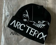 Arc'teryx Bird Head Black/Gray Toque Beanie – Orca Black Merino Wool Winter Hat