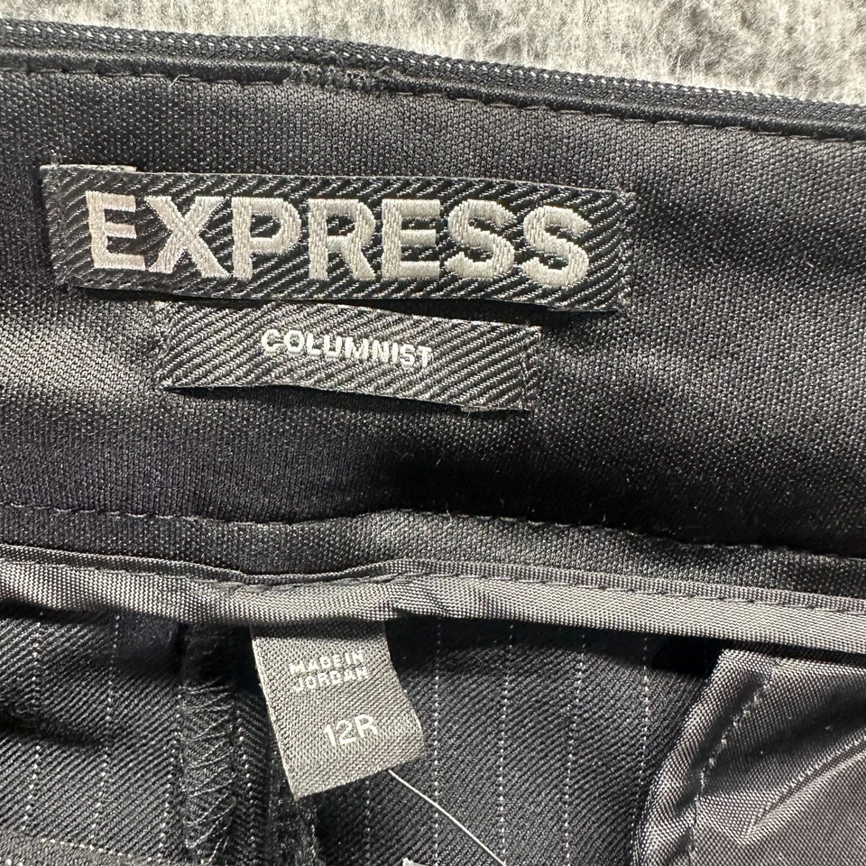 Pantalón Express Columnist Mujer 12 Negro Rayas Poliéster Tobillo Tiro Medio Elástico Foto 3 de 4