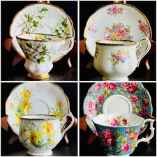 Royal Albert- Teacup  Saucer- 4 Mix/Match Sets
