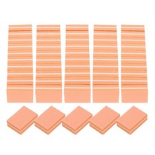 50pcs Nail Buffers 100/180 Grit Mini Nail Sanding Blocks Set Orange