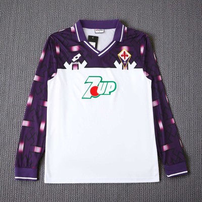 1992-1993 ACF Fiorentina Away Long Sleeved Jersey Soccer Football Mens size M
