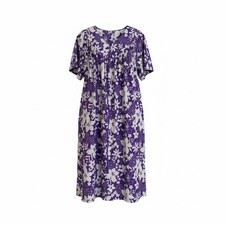 ANTHONY RICHARDS Womens Hawaiian Dress Size L Floral Muu Muu Aloha Purple