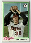 1978 Topps Baseball Card - Nolan Ryan California Angels #400 B