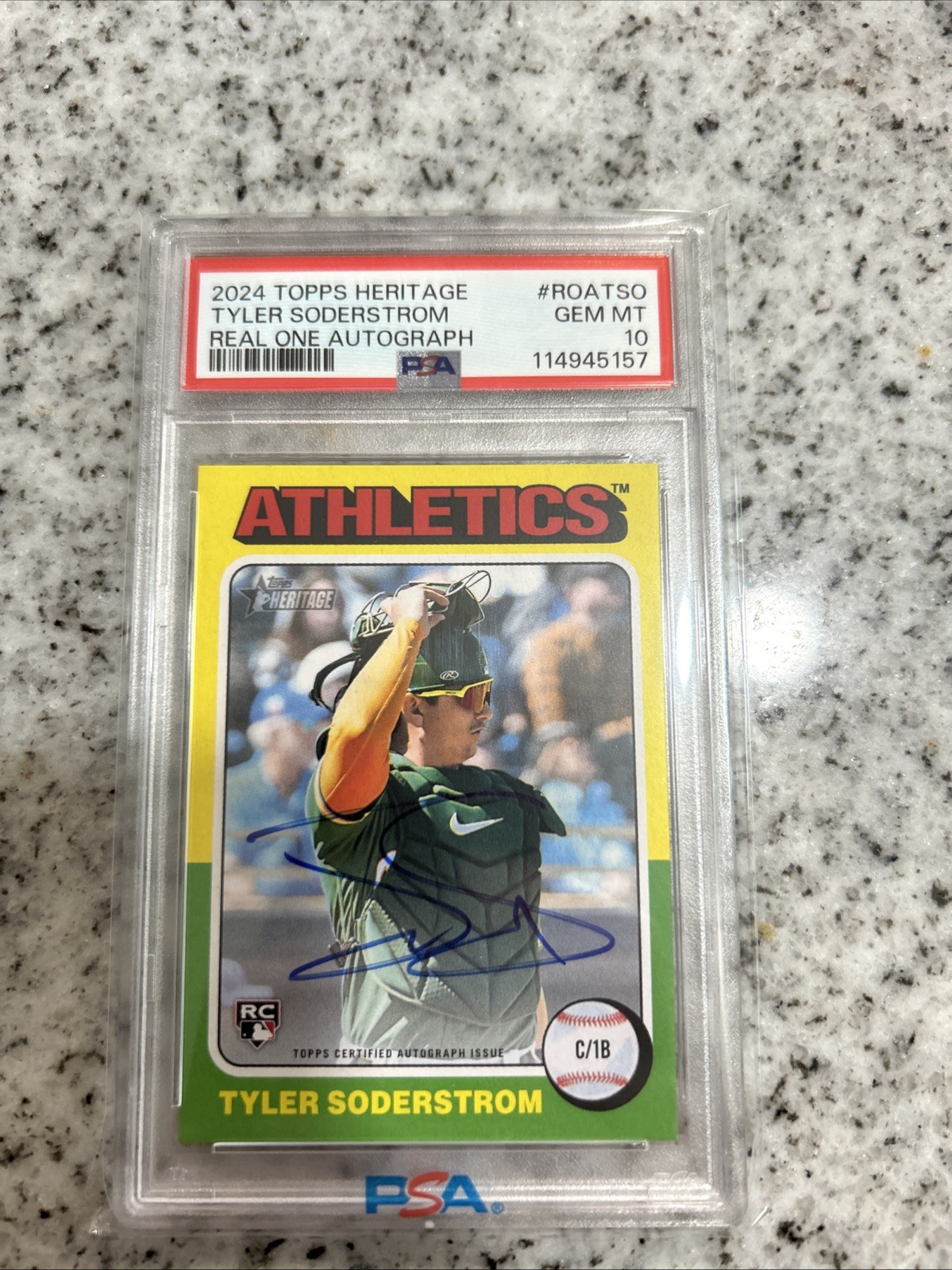 2024 Topps Heritage - Real One Autographs Tyler Soderstrom #ROA-TSO (AU, RC)