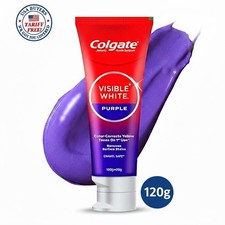Colgate Visible White Purple Toothpaste for Teeth Whitening 120gm