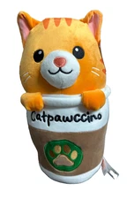 Fiesta Plush Toy Catpawccino 9 Inch Orange Cat Coffee Cup Plush New with Tag