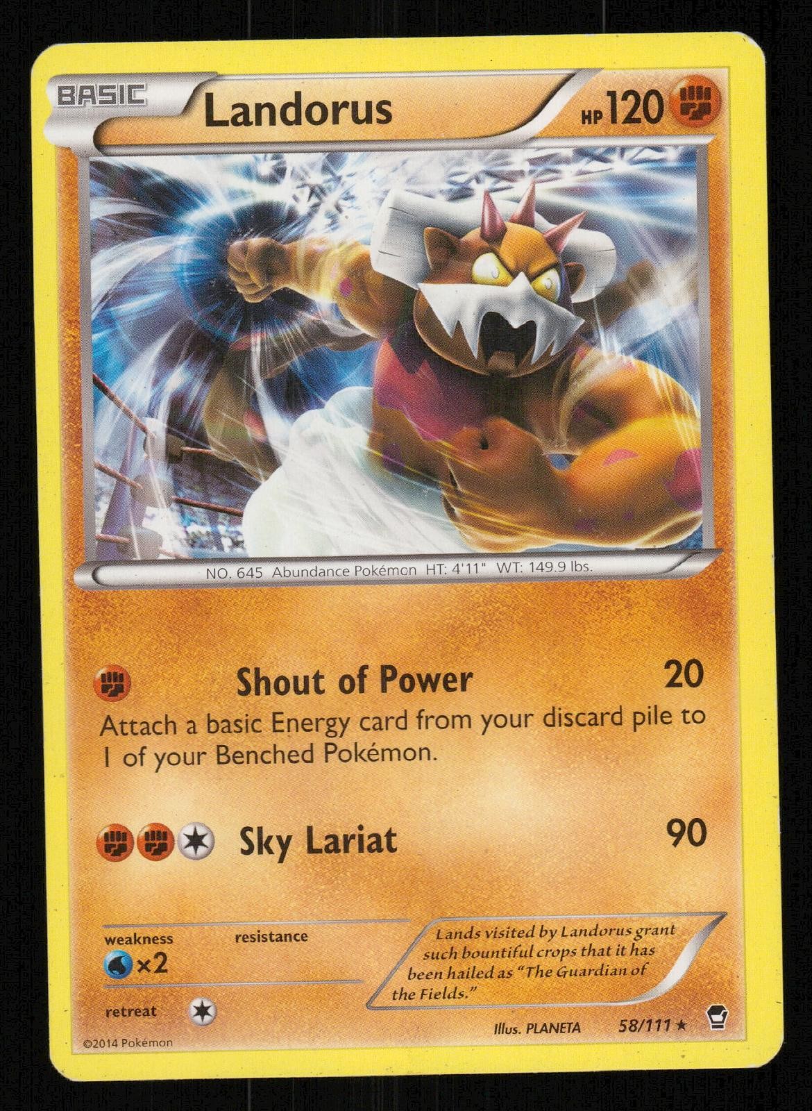 Landorus 58/111 Holo Rare Furious Fists Pokemon Near Mint