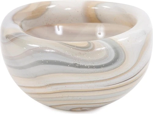 Exquisite Hand-Blown Glass Bowl with Sand Art - Picture 2 of 8