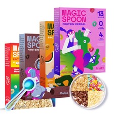 Magic Spoon Cereal - High Protein Cereals - Sugar Free 7 Ounce Pack of 4 