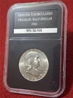 1961-D GENUINE UNCIRCULATED FRANKLIN 90% SILVER HALF DOLLAR             #MF-2732