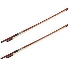 Vaguelly 2Pcs Violin Bow Replacement Wood Made Bow with Natural Horsetail Hai...