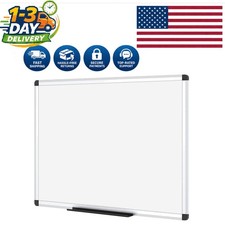 Sleek 24 X 18 Magnetic Whiteboard with Aluminum Frame - Easy Install