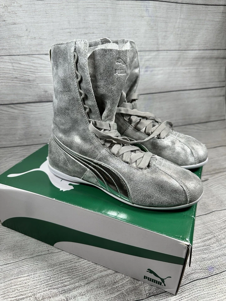 Puma Eskiva Hi Metallic Silver Brand New In Box Size 8 - Image 3 of 4