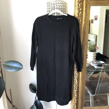 Zara Black Long Sleeve cotton sweater Dress size small