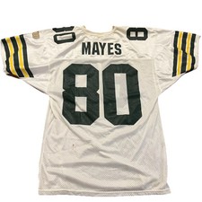 Derrick Mayes Green Bay Packers jersey mens size large 46 Wilson white vtg