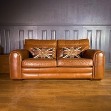 Leather 2 Seater Sofa Retro