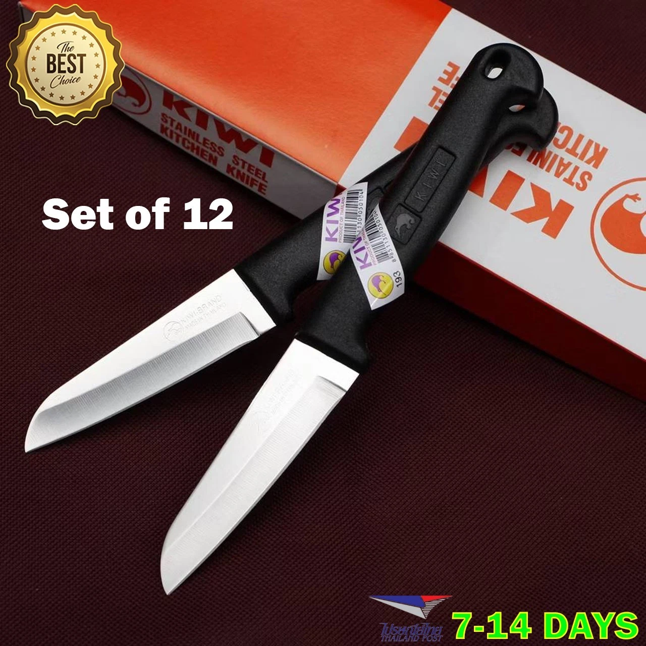 Set of 12 KIWI Kitchen Knife Stainless Steel Knives Cook Utility No. 193 Paring