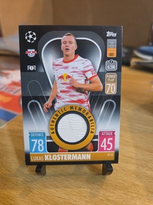 2021-22 Topps Attax LUKAS KLOSTERMANN Soccer Jersey Relics RB LEIPZIG