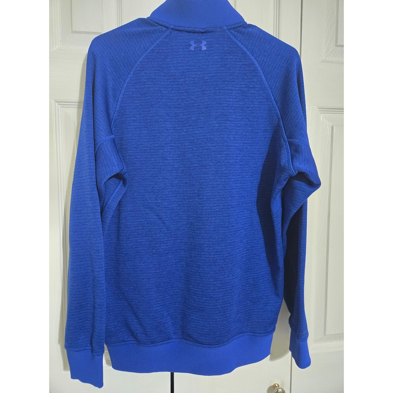 Under armour large men's blue partial zip up sweater thumbnail 4