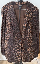 Women Lane Bryant Leopard Blazer Size 18
