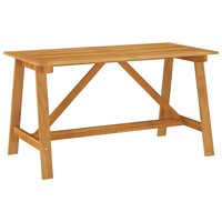 Garten Esstisch Akazie Massivholz Rechteckig 140X70X73,5 Cm