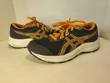 Asics Contend 8 GS Youth Boys Size 4 Black/Orange Sneakers 1014A259-007