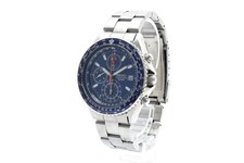 [Exc+5] Seiko Flightmaster 7T92-0CF0 Blue Dial Chronograph Quartz Men's Watch