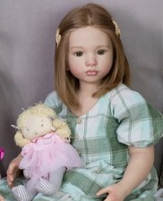 40in Unassembled Reborn Doll Kits Toddler Girl Rooted Hair Full Vinyl Body Gifts