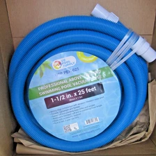 U.S. Pool Supply 1-1/2" x 25' Heavy Duty Spiral Wound Swimming Pool Vacuum Hose