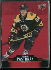 2020-21 Upper Deck Tim Hortons David Pastrnak Red Die Cut #DC-32 Boston Bruins
