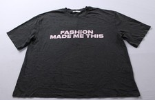 Zara Women's Short Sleeve Wash Effect T-Shirt EJ3 Charcoal Gray Small NWT