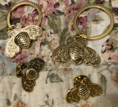 4 new Patron Tequila Collectibles lot Bumble Bee Lapel Pins & keychains