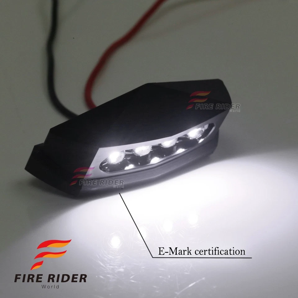 LED License Plate Light for Motorcycles - CNC Aluminum Design T430 - Image 2 of 3