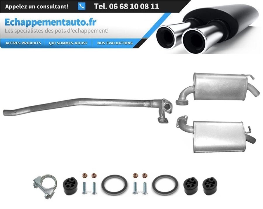 Tube central et silencieux pour Mazda 6 2.0 de 108kW 2005 à 2007