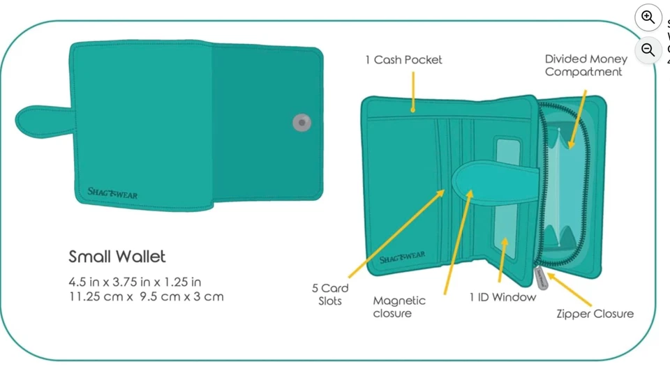 Shag Wear Bear Family Small Wallet for Women and Teen Girls Vegan Faux Leather - Image 3 of 3