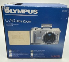 Olympus C-750 Ultra Zoom 4MP 10xDigital Camera w/Box-Comes With What Is Pictured