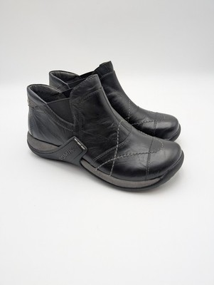 Romika Boots Womens Size 6.5 Black Leather Ankle Bootie Comfort Shoes Slip On