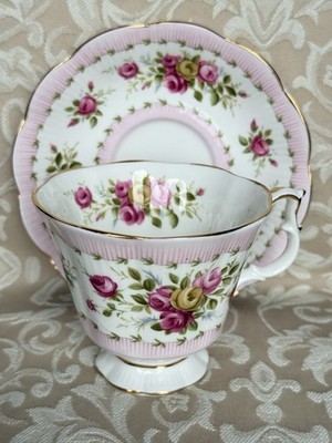 Royal Albert Gaiety Series Valeta Teacup And Saucer Vintage Bone China England