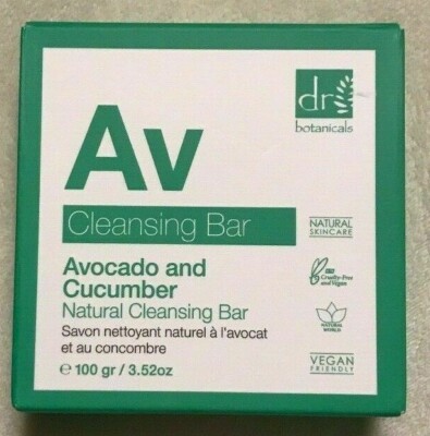dr botanicals Av Cleansing Bar - Avocado and Cucumber Natural Skincare - 3.5oz