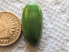 Green Alunite Cab 11 carat rare free form hand cut green apple cabochon 