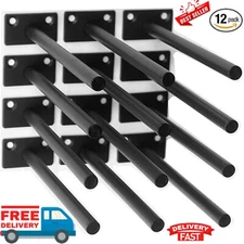 8" Hidden Shelf Floating Wall Brackets Heavy Duty Metal For Wood Shelves 12 Pcs